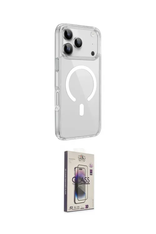 ieg™ iPhone 17 Pro Max Kılıf Kutup Klasik Serisi - Siyah Bilvis 3D Cam Ekran Koruyucu