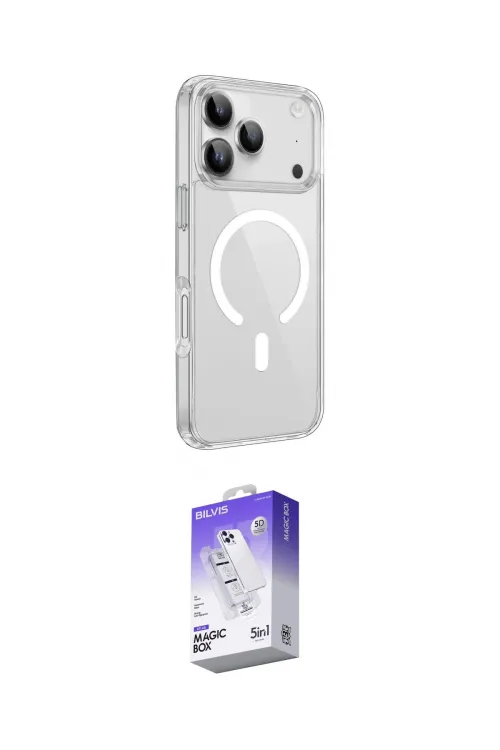 ieg™ iPhone 17 Pro Max Kılıf Kutup Klasik Serisi - Siyah Bilvis 5in1 3D Magic Cam Ekran Koruyucu