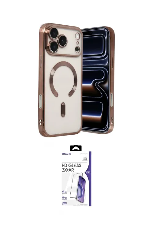 ieg™ iPhone 17 Pro Max Kılıf Nova Işık Özel Seri - Siyah Bilvis 3X AR HD Cam Ekran Koruyucu