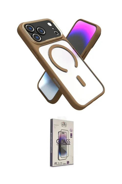 ieg™ iPhone 17 Pro Max Kılıf Nova Yansıma Serisi - Siyah Bilvis 3D Cam Ekran Koruyucu