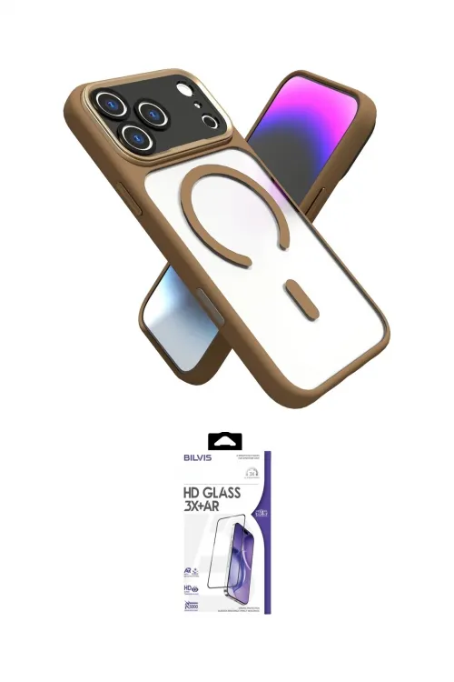 ieg™ iPhone 17 Pro Max Kılıf Nova Yansıma Serisi - Siyah Bilvis 3X AR HD Cam Ekran Koruyucu