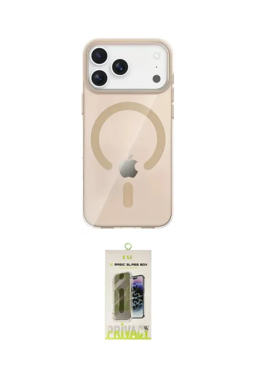 ieg™ iPhone 17 Pro Max Kılıf Pusula Form Özel Seri - Siyah Joko Magic 5D Hayalet Cam