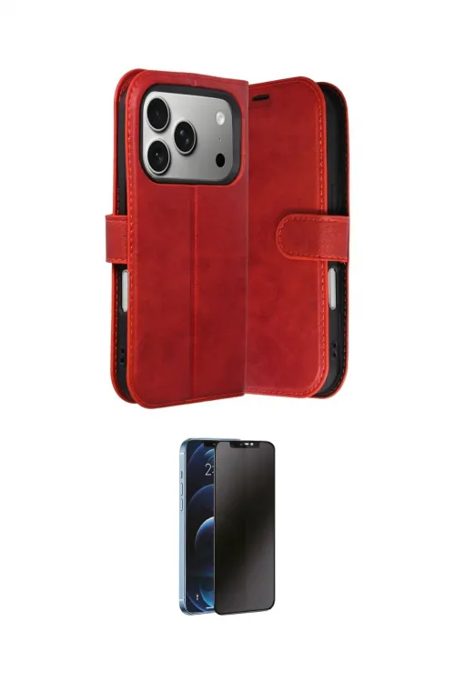 ieg™ iPhone 17 Pro Max Kılıf Siluet Işık Serisi - Siyah 3D Antistatik Hayalet Cam Ekran Koruyucu