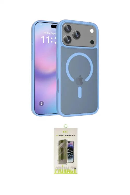 ieg™ iPhone 17 Pro Max Kılıf Siluet Minimal Prime - Siyah Joko Magic 5D Hayalet Cam