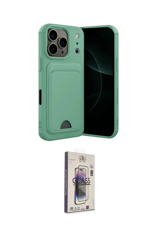 ieg™ iPhone 17 Pro Max Kılıf Vadi Çizgi Prime - Siyah Bilvis 3D Cam Ekran Koruyucu