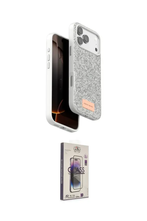 ieg™ iPhone 17 Pro Max Kılıf Vadi Klasik Serisi - Siyah Bilvis 3D Cam Ekran Koruyucu
