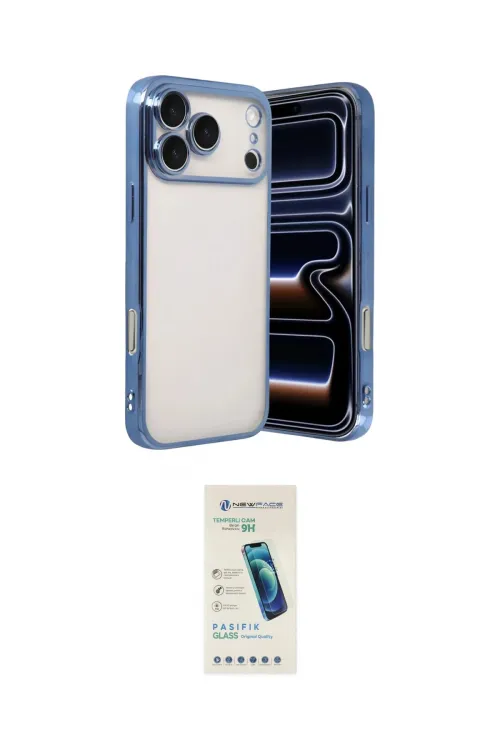 ieg™ iPhone 17 Pro Max Kılıf Vadi Minimal - Şeffaf Pasifik Cam Ekran Koruyucu