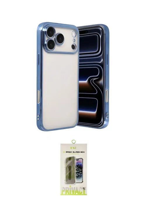 ieg™ iPhone 17 Pro Max Kılıf Vadi Minimal - Siyah Joko Magic 5D Hayalet Cam