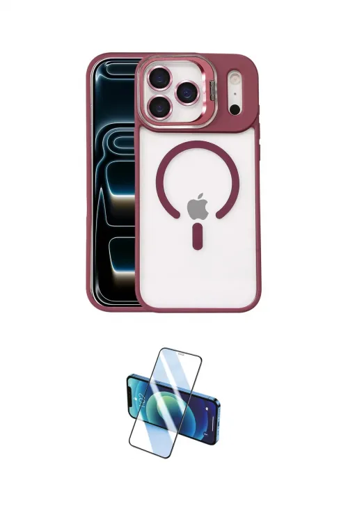 ieg™ iPhone 17 Pro Max Kılıf Yadigar Asil Koleksiyonu - Siyah 3D Antistatik Cam Ekran Koruyucu