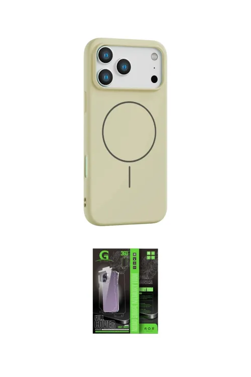 ieg™ iPhone 17 Pro Max Kılıf Yankı Form Serisi - Şeffaf 360 Full Body Arka Koruyucu