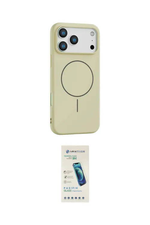 ieg™ iPhone 17 Pro Max Kılıf Yankı Form Serisi - Şeffaf Pasifik Cam Ekran Koruyucu