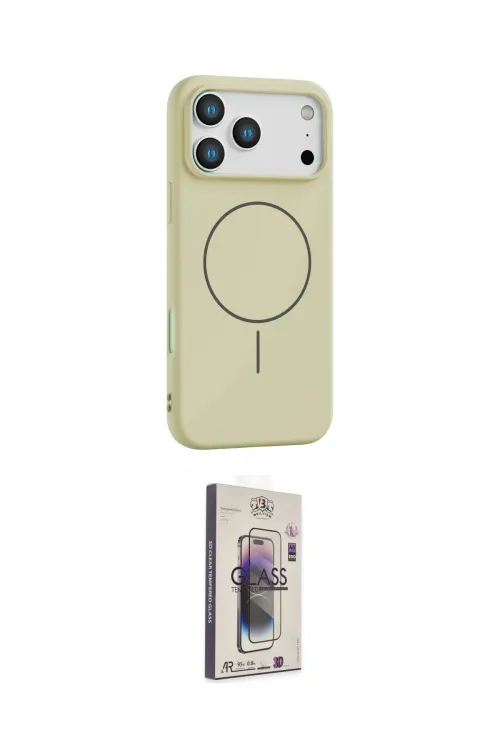 ieg™ iPhone 17 Pro Max Kılıf Yankı Form Serisi - Siyah Bilvis 3D Cam Ekran Koruyucu