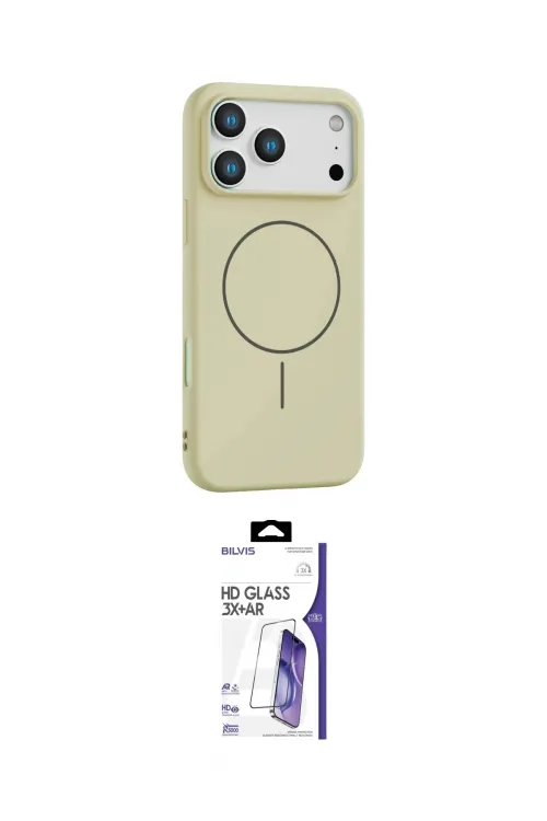 ieg™ iPhone 17 Pro Max Kılıf Yankı Form Serisi - Siyah Bilvis 3X AR HD Cam Ekran Koruyucu