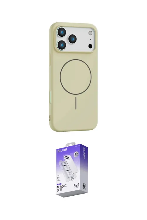 ieg™ iPhone 17 Pro Max Kılıf Yankı Form Serisi - Siyah Bilvis 5in1 3D Magic Cam Ekran Koruyucu