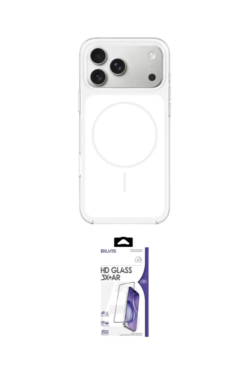 ieg™ iPhone 17 Pro Max Kılıf Yankı Minimal Serisi - Siyah Bilvis 3X AR HD Cam Ekran Koruyucu
