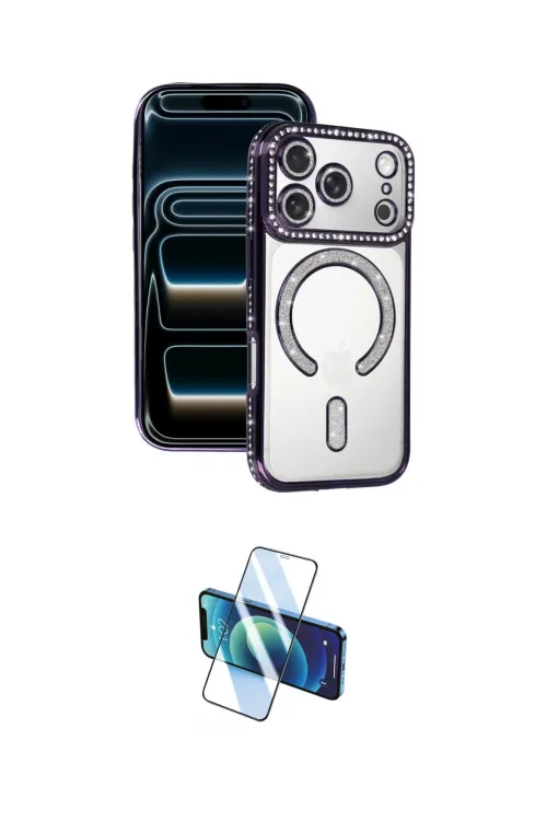 ieg™ iPhone 17 Pro Max Kılıf Zirve Doku Prime - Siyah 3D Antistatik Cam Ekran Koruyucu