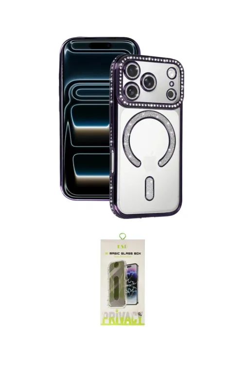 ieg™ iPhone 17 Pro Max Kılıf Zirve Doku Prime - Siyah Joko Magic 5D Hayalet Cam