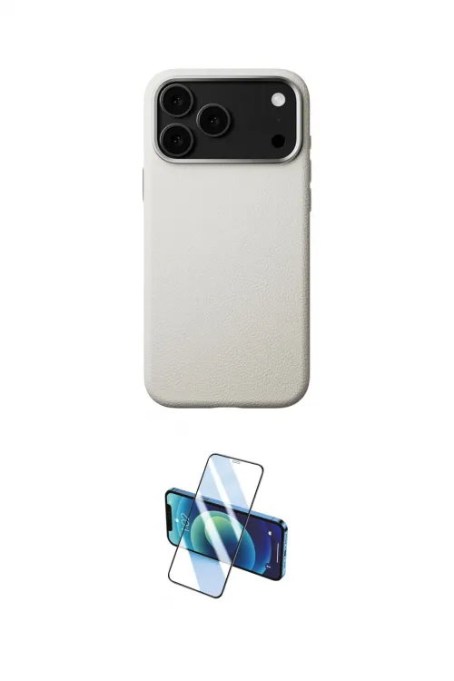 ieg™ iPhone 17 Pro Max Kılıf Zirve Modern Prime - Siyah 3D Antistatik Seramik Nano Ekran Koruyucu