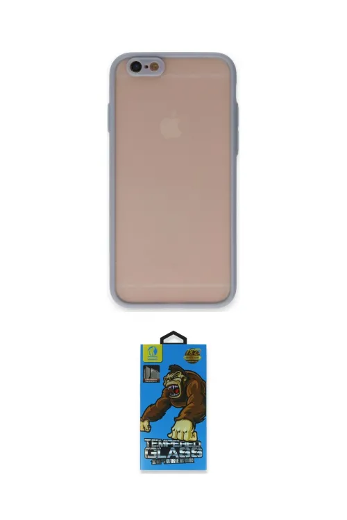 ieg™ iPhone 6 Kılıf Ahenk Çizgi Serisi - Beyaz 18D Cam Ekran Koruyucu