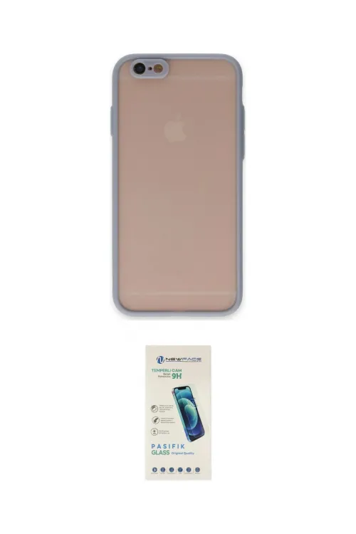 ieg™ iPhone 6 Kılıf Ahenk Çizgi Serisi - Şeffaf Pasifik Cam Ekran Koruyucu
