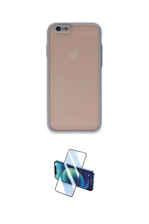 ieg™ iPhone 6 Kılıf Ahenk Çizgi Serisi - Siyah 3D Antistatik Cam Ekran Koruyucu