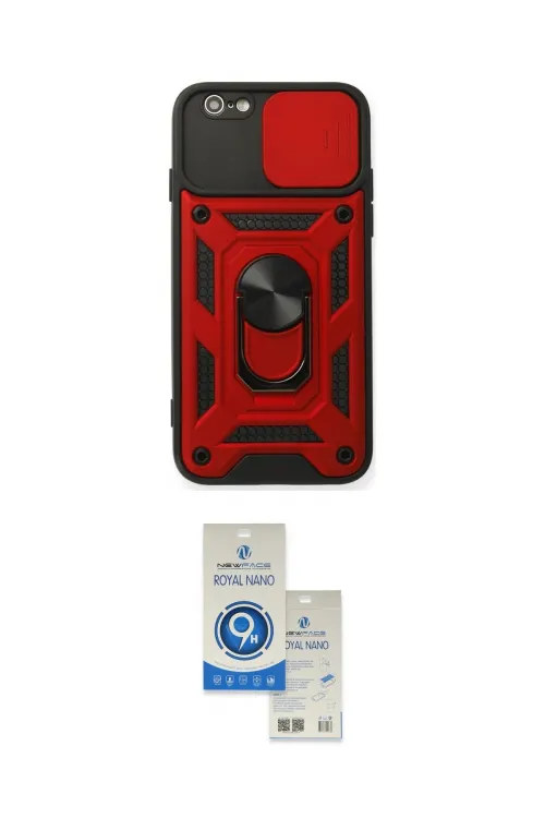 ieg™ iPhone 6 Kılıf Ahenk Klasik - Şeffaf Royal Nano Ekran Koruyucu