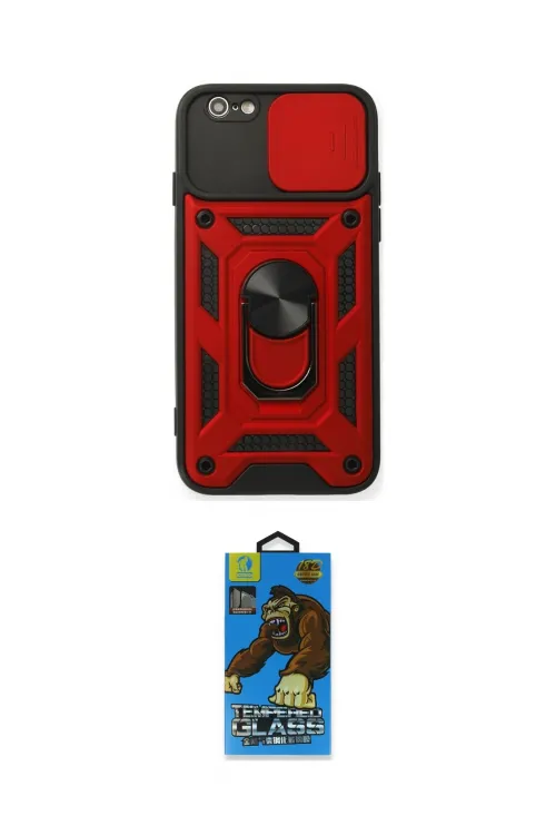 ieg™ iPhone 6 Kılıf Ahenk Klasik - Siyah 18D Cam Ekran Koruyucu