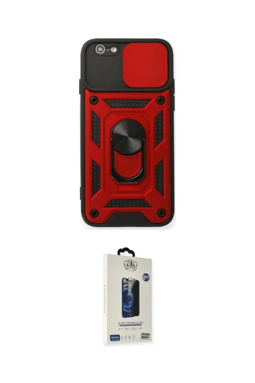 ieg™ iPhone 6 Kılıf Ahenk Klasik - Siyah Bilvis Hayalet Cam Ekran Koruyucu