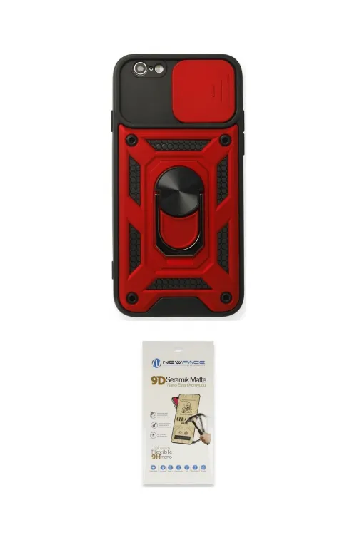 ieg™ iPhone 6 Kılıf Ahenk Klasik - Siyah Mat Seramik Nano Ekran Koruyucu