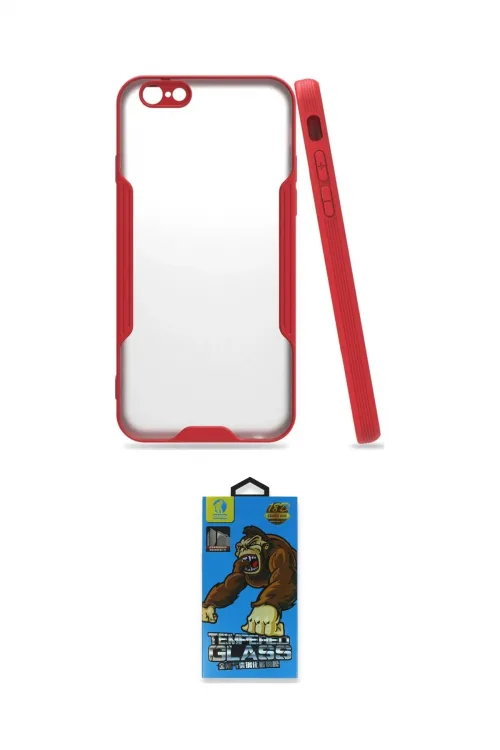 ieg™ iPhone 6 Kılıf Atlas Asil Serisi - Siyah 18D Cam Ekran Koruyucu