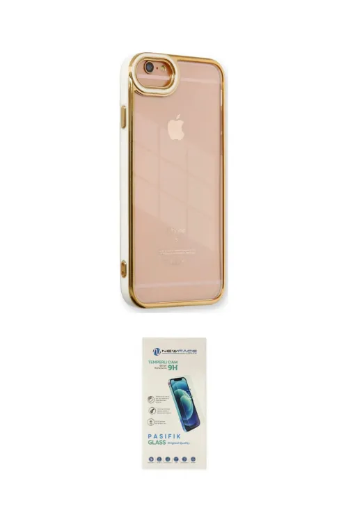 ieg™ iPhone 6 Kılıf Çekirdek Klasik Serisi - Şeffaf Pasifik Cam Ekran Koruyucu