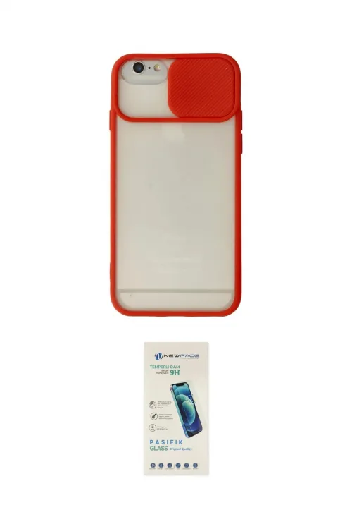 ieg™ iPhone 6 Kılıf Vadi Çizgi - Şeffaf Pasifik Cam Ekran Koruyucu