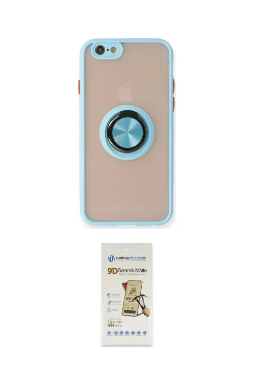 ieg™ iPhone 6 Kılıf Yörünge Çizgi - Beyaz Mat Seramik Nano Ekran Koruyucu