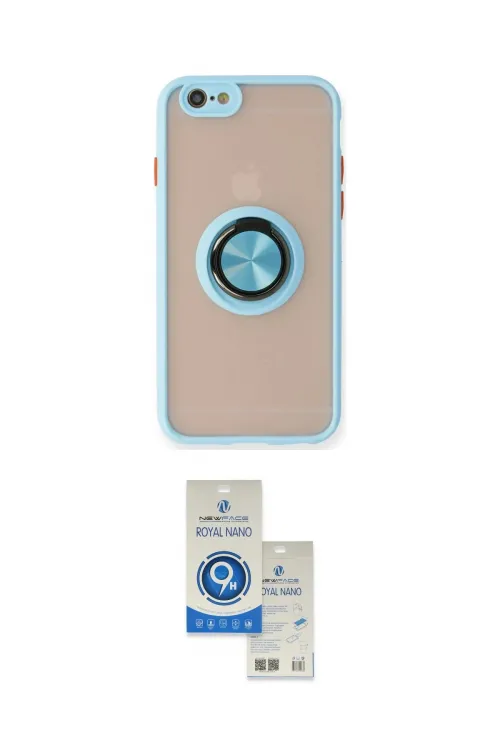 ieg™ iPhone 6 Kılıf Yörünge Çizgi - Şeffaf Royal Nano Ekran Koruyucu