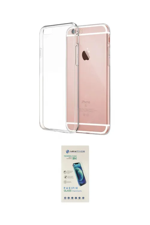 ieg™ iPhone 6 Kılıf Zirve Doku - Şeffaf Pasifik Cam Ekran Koruyucu