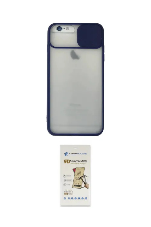 ieg™ iPhone 6 Plus Kılıf Vadi Çizgi - Siyah Mat Seramik Nano Ekran Koruyucu