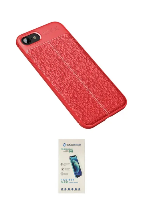 ieg™ iPhone 7 Kılıf Doruk Klasik Özel Seri - Şeffaf Pasifik Cam Ekran Koruyucu