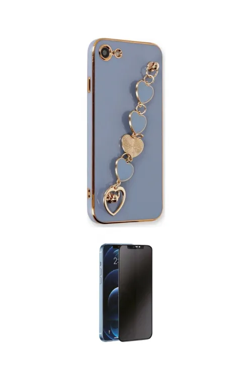 ieg™ iPhone 7 Kılıf Nova Işık Prime - Siyah 3D Antistatik Hayalet Cam Ekran Koruyucu