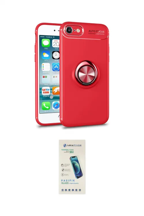 ieg™ iPhone 7 Kılıf Yankı Form Prime - Şeffaf Pasifik Cam Ekran Koruyucu