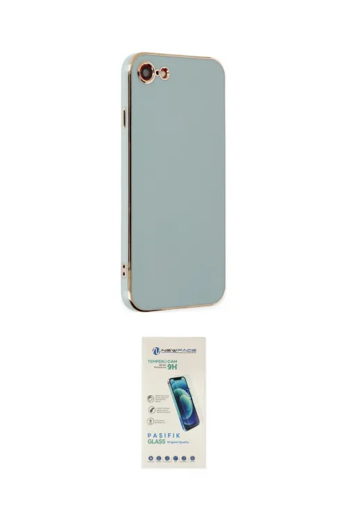 ieg™ iPhone 7 Kılıf Yankı Serisi - Şeffaf Pasifik Cam Ekran Koruyucu