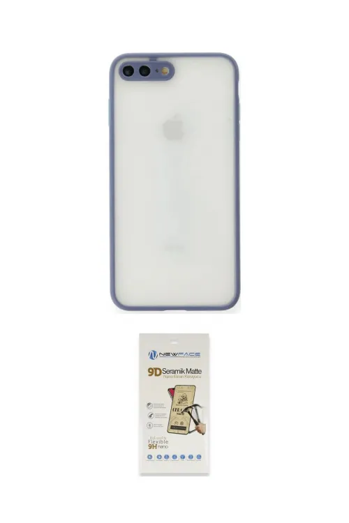 ieg™ iPhone 7 Plus Kılıf Ahenk Çizgi Serisi - Siyah Mat Seramik Nano Ekran Koruyucu