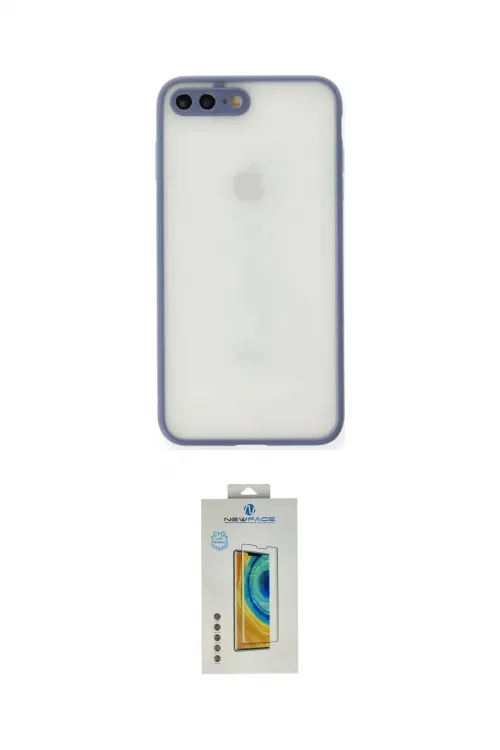 ieg™ iPhone 7 Plus Kılıf Ahenk Çizgi Serisi - Siyah Polymer Nano Ekran Koruyucu