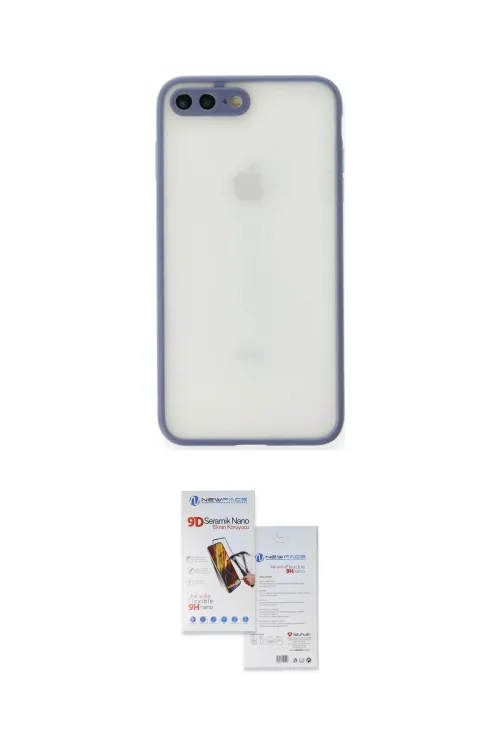 ieg™ iPhone 7 Plus Kılıf Ahenk Çizgi Serisi - Siyah Seramik Nano Ekran Koruyucu