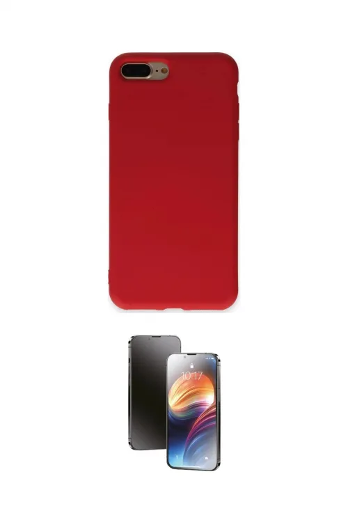 ieg™ iPhone 7 Plus Kılıf Ahenk Serisi - Siyah 3D Antistatik Mat Seramik Nano Ekran Koruyucu