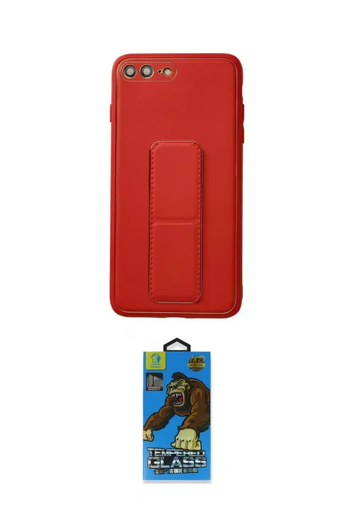 ieg™ iPhone 7 Plus Kılıf Akış Doku - Beyaz 18D Cam Ekran Koruyucu
