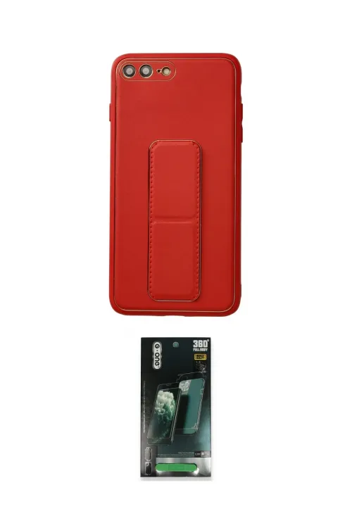 ieg™ iPhone 7 Plus Kılıf Akış Doku - Şeffaf 360 Full Body Arka Koruyucu