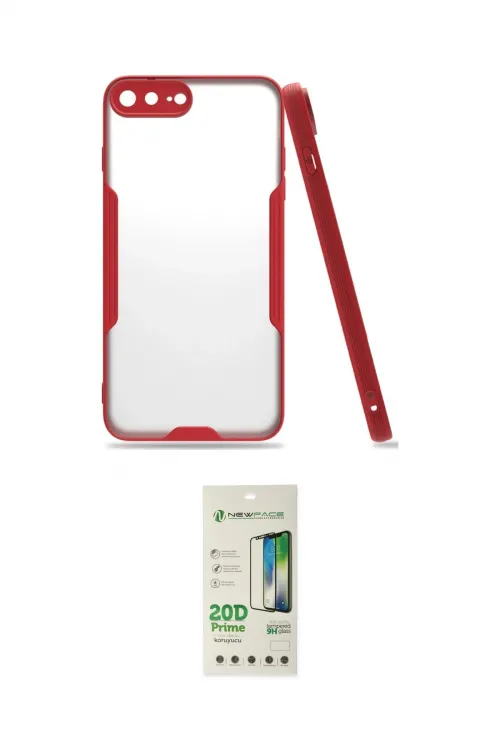 ieg™ iPhone 7 Plus Kılıf Atlas Asil Serisi - Siyah 20D Premium Cam Ekran Koruyucu
