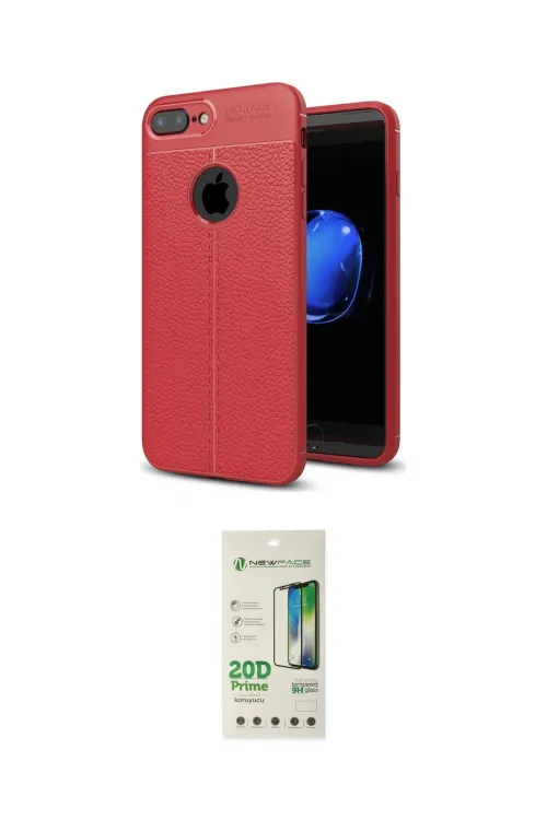 ieg™ iPhone 7 Plus Kılıf Doruk Klasik Özel Seri - Siyah 20D Premium Cam Ekran Koruyucu