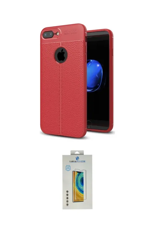 ieg™ iPhone 7 Plus Kılıf Doruk Klasik Özel Seri - Siyah Polymer Nano Ekran Koruyucu
