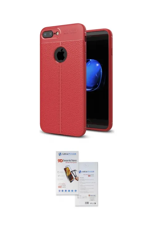 ieg™ iPhone 7 Plus Kılıf Doruk Klasik Özel Seri - Siyah Seramik Nano Ekran Koruyucu